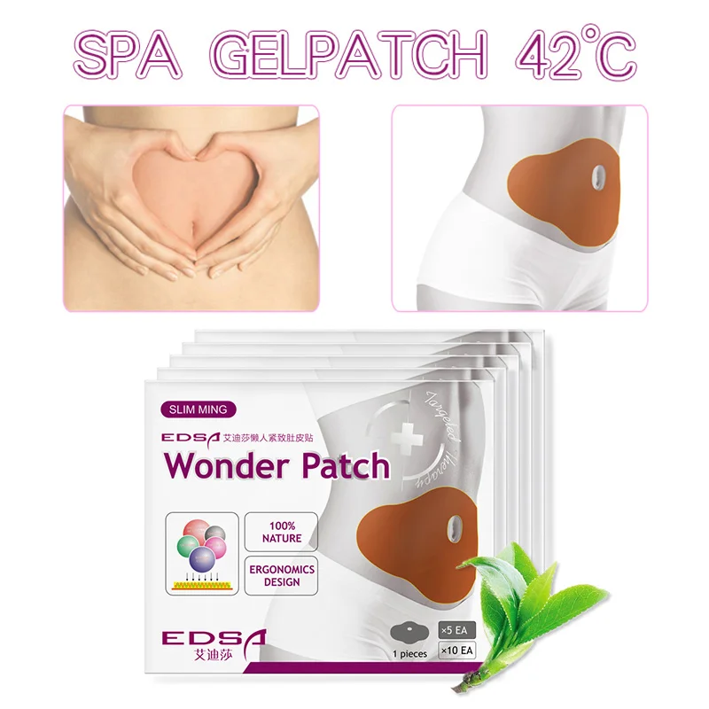 

5pcs Wonder Slimming Patch Belly Abdomen Weight Loss Fat Burning Slim Patch Cream Navel Stick Efficacy Strong