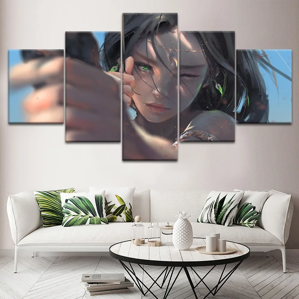 

Modern 5 Pieces HD Printing Canvas Painting Ghost blade Type Poster For Home Decorations Bedroom Living Room Artwork Wall Art