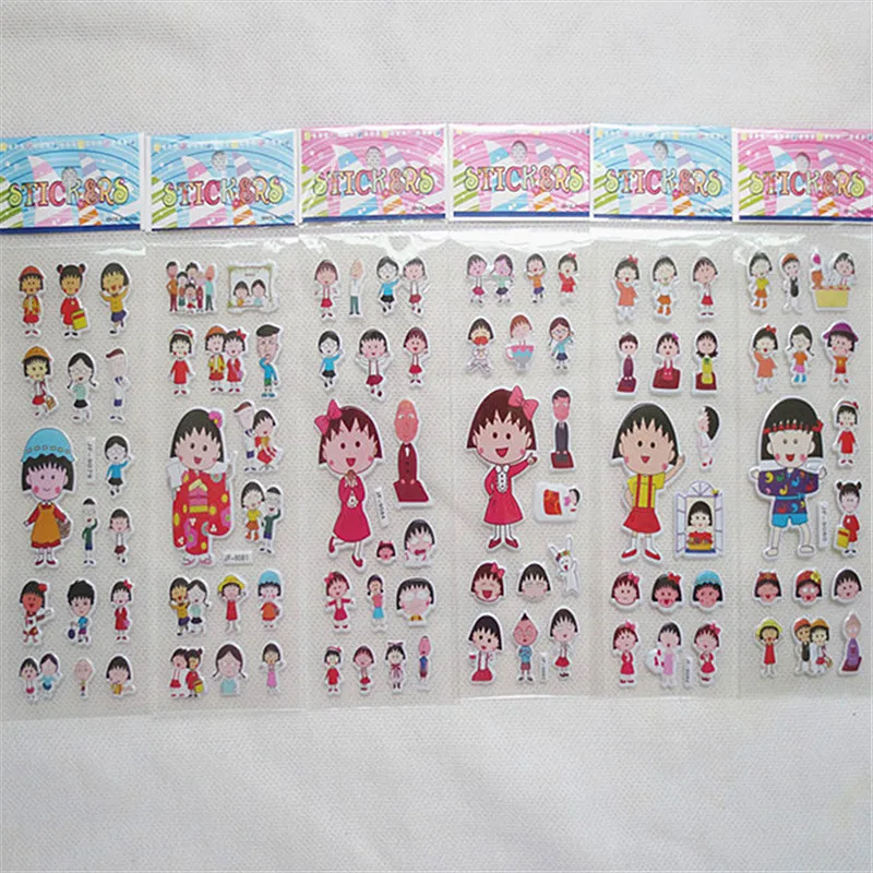

6pcs Japan Anime Chibi Maruko-chan stickers post it stationery Notebook scrapbook paper Diary kawaii Chi-bi Maruko stickers