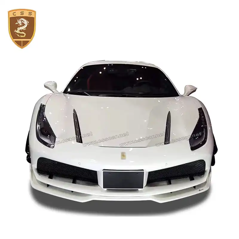 6pcsset Carbon Fiber Front Bumper Lip Car Protector For Ferrari 488 Gtb Wholesale Auto Modified Accessories