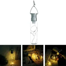 Solar Led Copper Wire Bottle Hanging Lamp Home Curtain Decor LED Wedding Party Hanging Lighting Romantic atmosphere