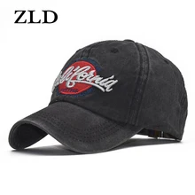 ZLD новинка,, хип-хоп бейсболка с вышивкой, винтажная бейсболка с вышивкой, мужская и женская уличная Солнечная шляпка для отдыха