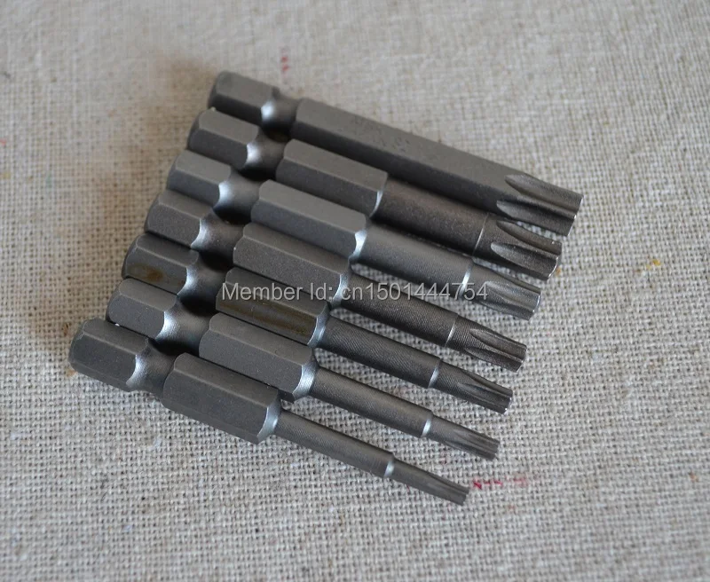 

New 8pc/set S2 Screwdriver bit TORX Bit tools Magnetic Screwdriver bit Air tools 1/4" T8 T9 T10 T15 T20 T25 T30 T40