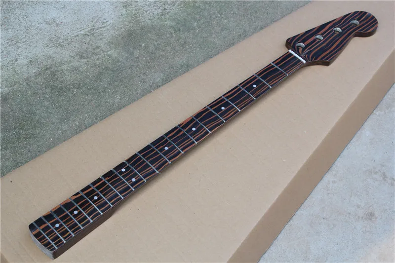 Wholesale Custom 4 Strings Zebra Wood Electric Bass Guitar Neck,20