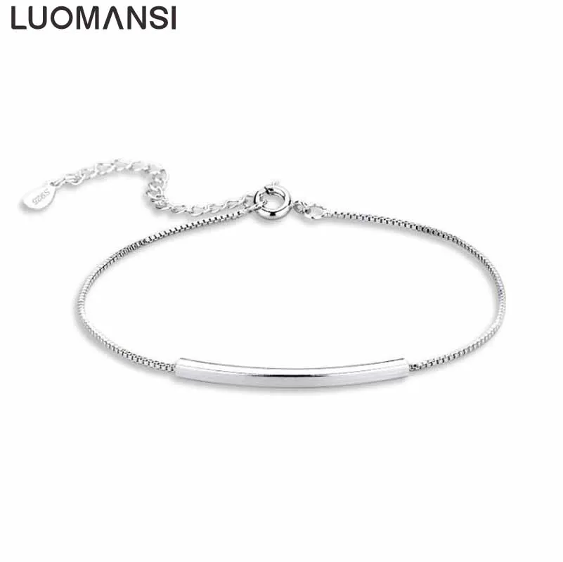 

Luomansi Korean Fashion Classic Alloy Bracelets For Women Hot Simple And Detailed Curved Semicircle Design Charm Bracelet Gift