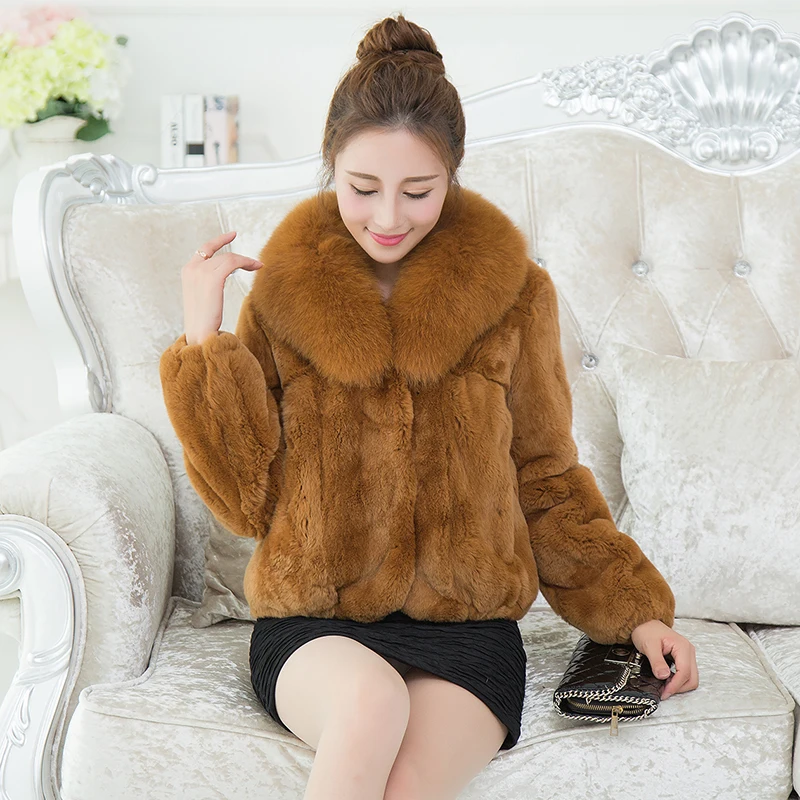 Manteaux La 2018 Véritable 7 3 De Femmes 8 Complet 2 6 11 1 Taille Réel Manches Collier Rex Hiver Naturel Fourrure Renard 10 Vestes Plus 5 12 4 Automne Lapin 9 461PIWqa