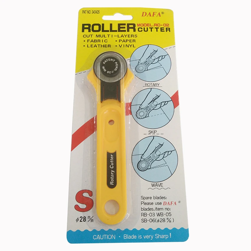 

Top quality Rotary Cutter 28mm Fabric Paper Vinyl Circular Cut(with 100% quality guarantee) rotary cutter roller cutter round