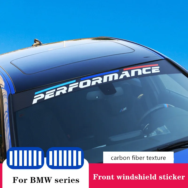 

2pcs/set Car front windshield decorative sticker For BMW X1 X3 X4 X5 X6 M3 1/2/3/4/5 series Exterior modeling