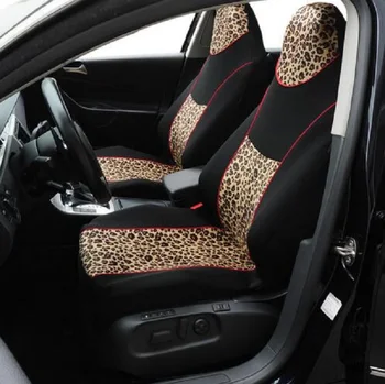 

rete Car Seat Cover Universal Fit front seat elastic simple use washable breathable fashion leopard design