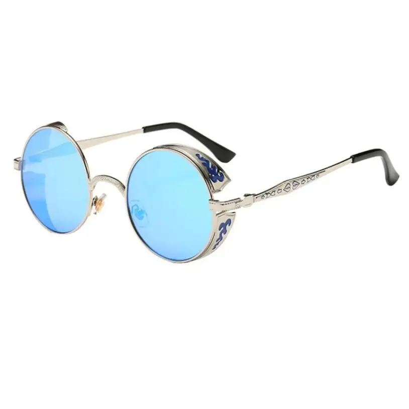 Feitong, новинка, Женские винтажные солнцезащитные очки, металлическая оправа, круглые очки унисекс, мужские солнцезащитные очки,# EW - Цвет линз: B