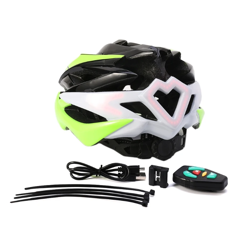 

Cycling Helmet Warning LED Light Safety With Remote Control Ultralight MTB Bike