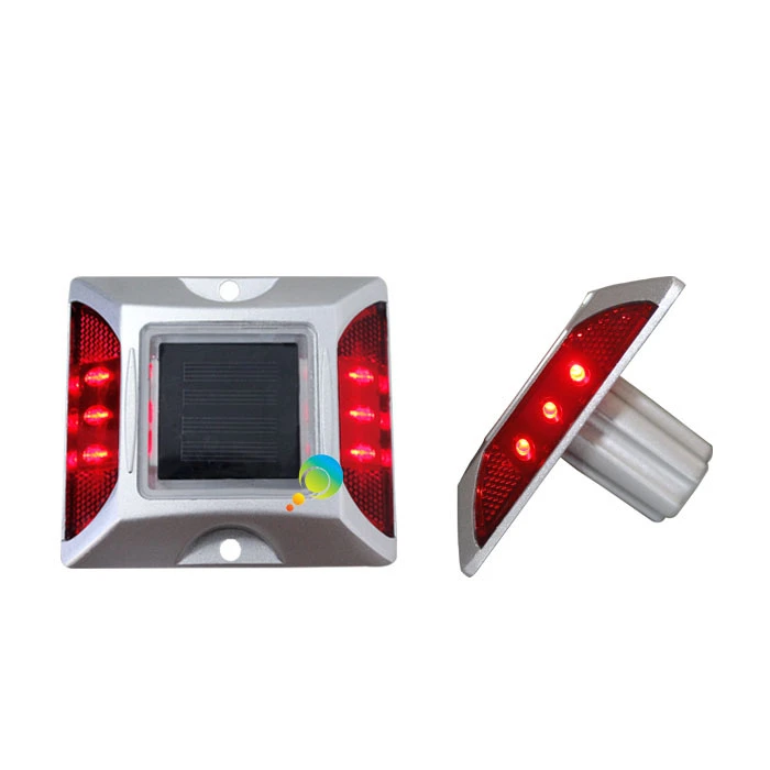 Lumiere Led Rouge Clignotante Impermeable Energie Solaire œil De Chat Reflecteur De Route Aliexpress