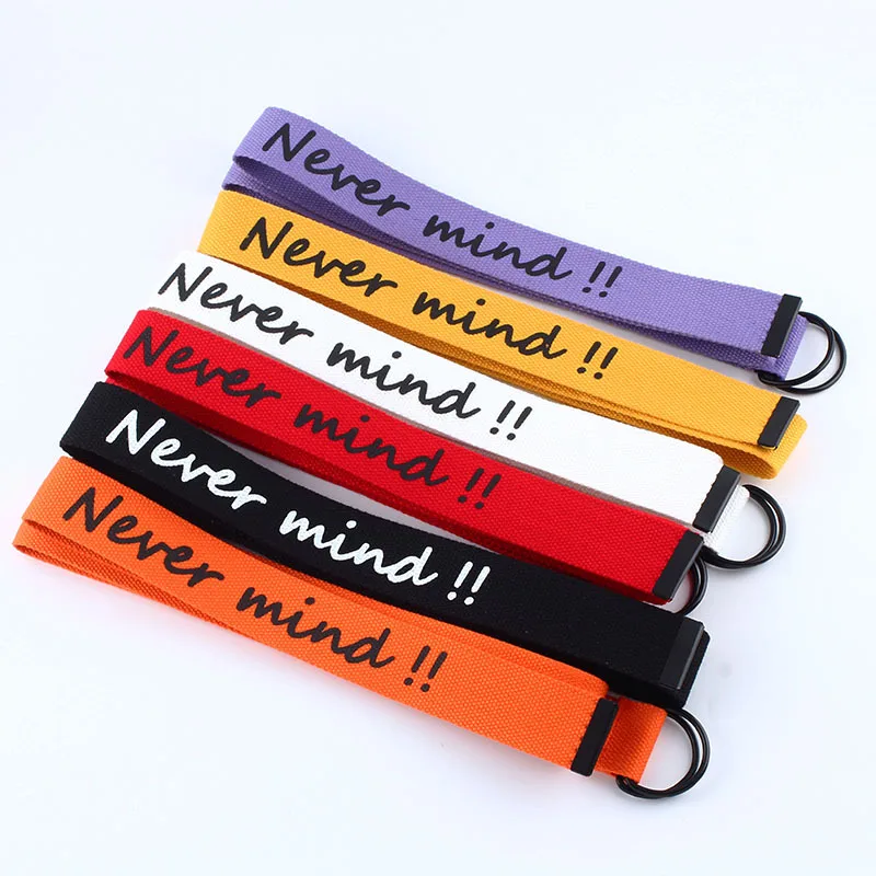 

2019 New Harajuku Long Letter Print Yellow Black Pink Canvas Strap Belt Unisex Streetwear Double D Ring Belts for Jeans Pants
