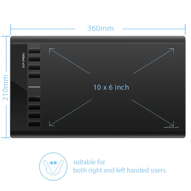 XP-PEN Star03 V2 Drawing Graphic Tablet 12 Inch with 8 Hot Keys, Battery-Free Graphic Tablet Pens 10x6" Work area for Art Design 2