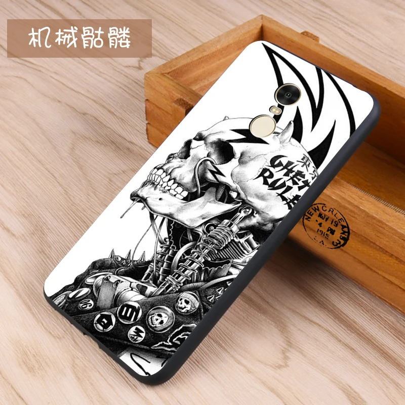 Xiaomi Redmi Note 4x Case Original Cover for Xiaomi Redmi Note 4x Case Bag Redmi note 4x Cover Skin Wolf Fish Skull Fundas 100% 26