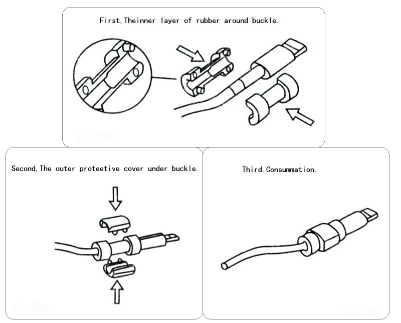Защита для usb-кабеля заставка провод для наушников защита провода крышка 8Pin данных зарядное устройство линия защитный рукав для iPhone 7 8 Plus