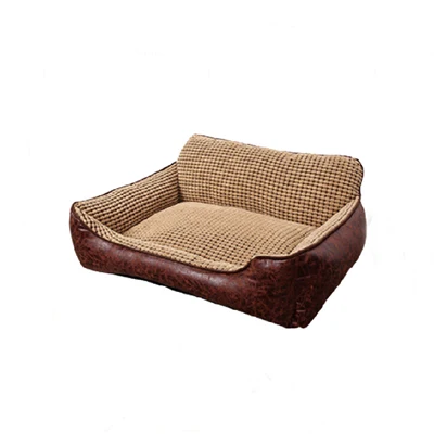 Съемная кровать для щенков, кошек, согревающая кровать для собак, мягкая замша, собачьи кровати для больших собак, питомник, диван-коврик S/M - Цвет: Coffee