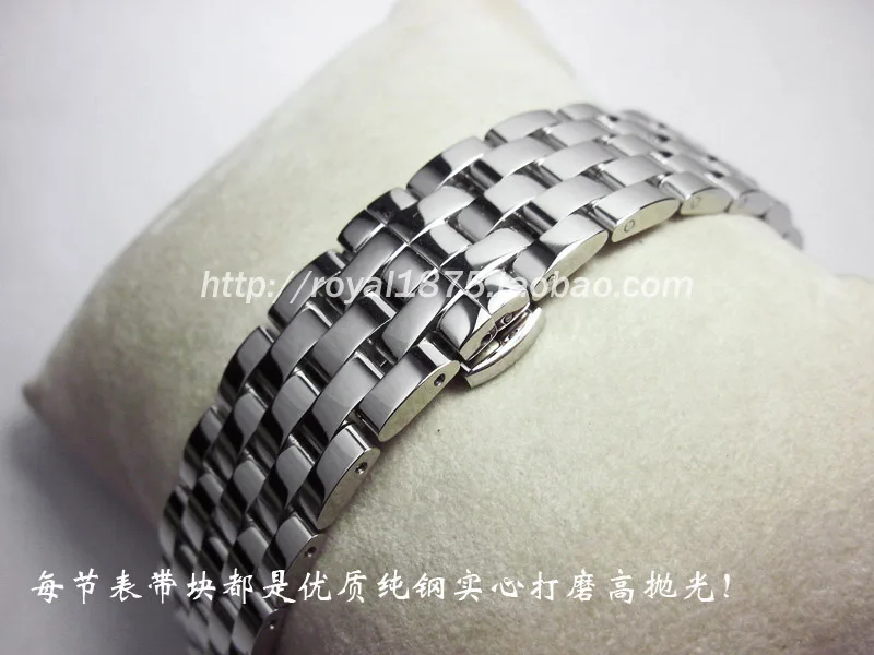 Mens Polished Silver Stainless 18/19/20/21/22/23/24mm Watch Strap Band Butterfly Buckle for Tissot 1853 PRC200 PRS200 T17 T41