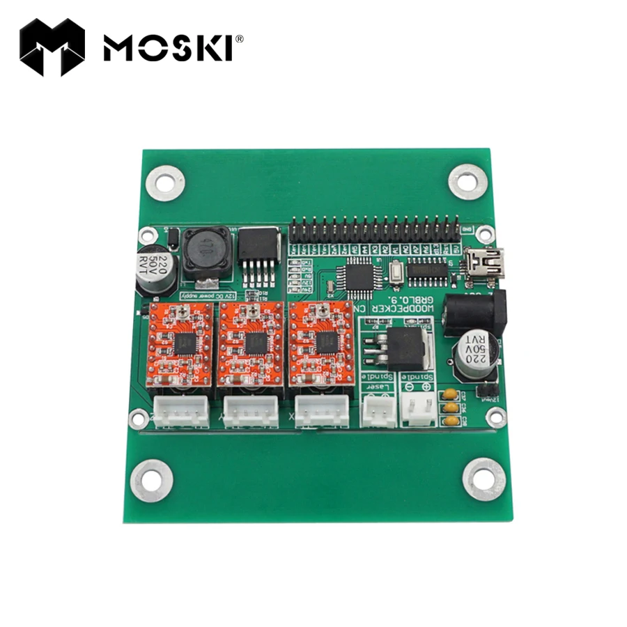 

MOSKI ,USB port cnc engraving machine control board, 3 axis control,laser engraving machine board , GRBL control