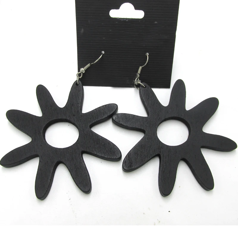 

Free Shipping! Adinkra Symbols Gods Child Wood Earrings