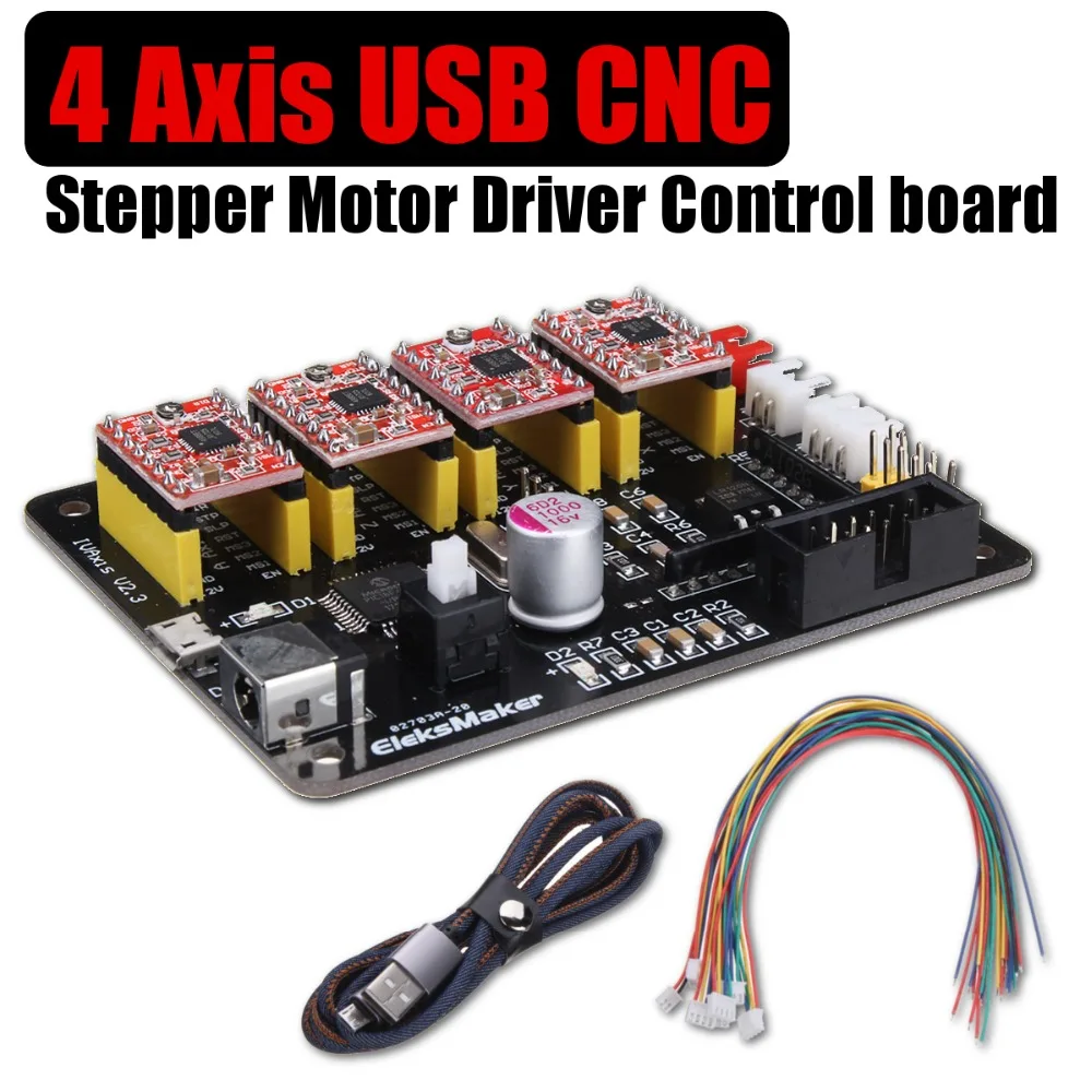 

4 Axis Stepper Motor Control Board Driver for GRBl USB CNC For DIY Laser Engraver 3D Printer Parts Accessories