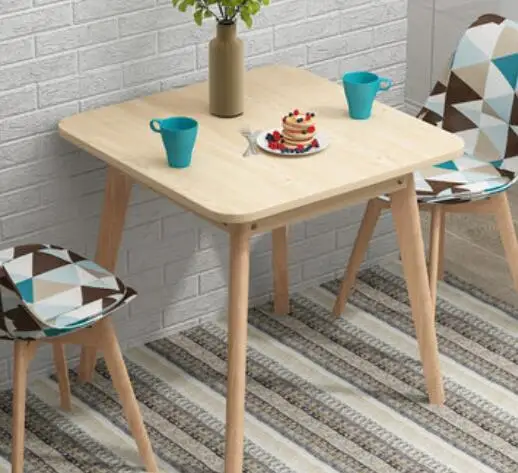 Луи моды Кофе таблицы творческий простой твердой древесины мелкая бытовая Гостиная прямоугольный Nordic Многофункциональный обеденный - Цвет: G2 48cm48cm60cm