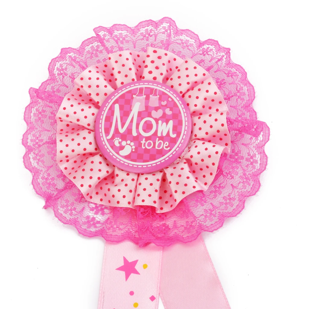 New Hot Sale Mom To Be Writing Award Ribbon Badge for Baby Shower Hens Night Party Favor Pink DIY Wedding Party Favor Decor Gift