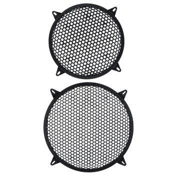 

2 Pieces Car Plastic Speaker Subwoofer Amplifier Cover Grill Mesh 10 Inch+12inch