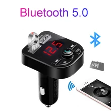 JINSERTA автомобильный комплект Bluetooth 5,0 беспроводной fm-передатчик громкой связи lcd MP3-плеер USB зарядное устройство 3.1A автомобильные аксессуары