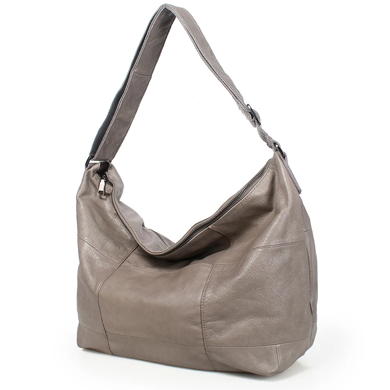 Роскошная Повседневная Сумка-тоут женская натуральная кожа дизайнерские сумки OL женские сумки женские качественные кожаные сумки через плечо - Цвет: Gray