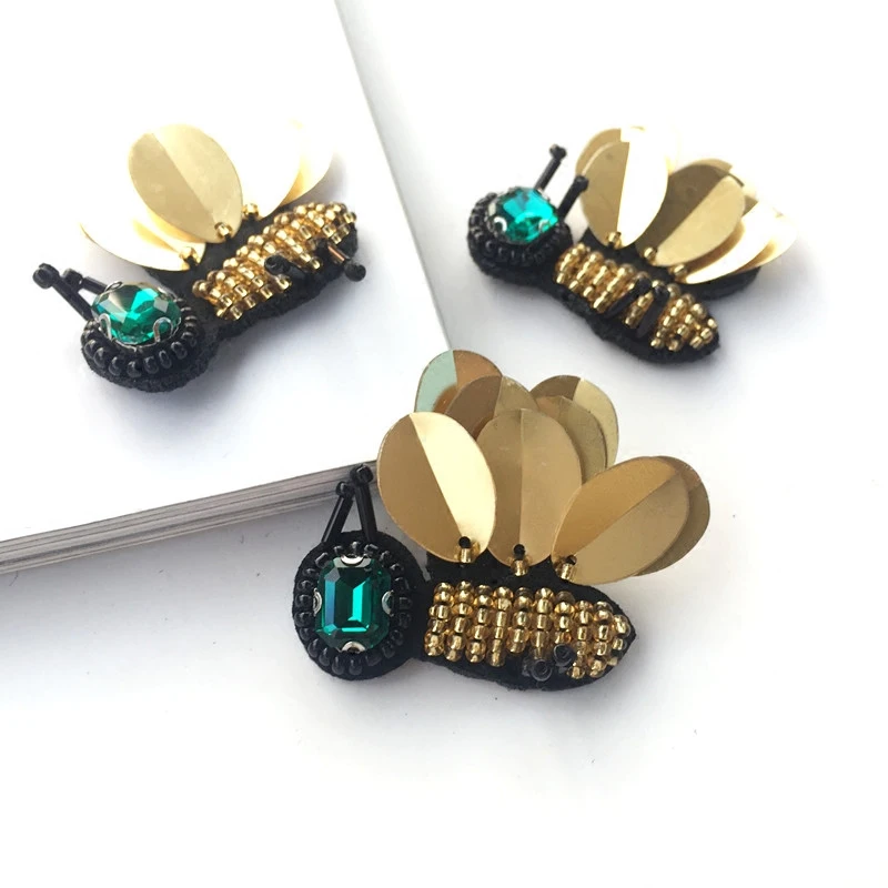 Bee Strass In Rilievo Patch Per Abbigliamento Adesivi Vestiti Cucire Parches Bordados Para Ropa Toppe Per Vestiti
