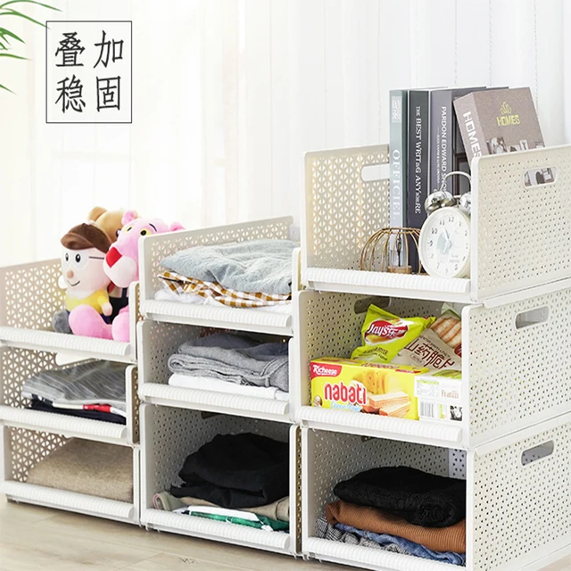 Aliexpress Wardrobe Storage Closet Layered Wardrobe Storage Closet Layered Parion Drawer Box Clothes Basket Rack Bedroom Finishing A10955