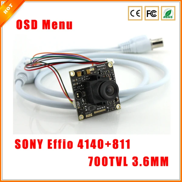 bilder für 1/3 "700TVL 3,6mm Sony effio-e 4140 + 811 CCD Cctv-kamera Bord mit Osd-menü Spanplatten für Überwachungskamera bilder für 1/3 "700TVL 3,6mm Sony effio-e 4140 + 811 CCD Cctv-kamera Bord mit Osd-menü Spanplatten für Überwachungskamera