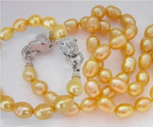 

Free Shipping >>>>> 18 INC HUGE AAA 11-13MM NATURAL SOUTH SEA GOLDEN PEARL NECKLACE BRACELET 7.5-8
