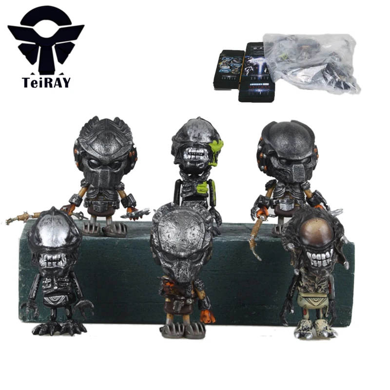 

Alien VS Predator Figma 6Pcs Set Move Avp 8cm Figuines Q Version Pvc Action Figures Jouet Anime Speelgoed Kids Hot Toys for Boys