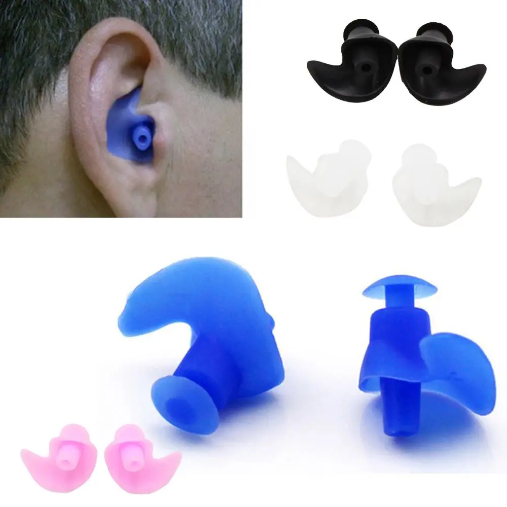 1 Pair Silicone swimming earplugs waterproof Soft Ear Plugs anti-noise Dust-Proof Diving Water Sports Swimming Accessories