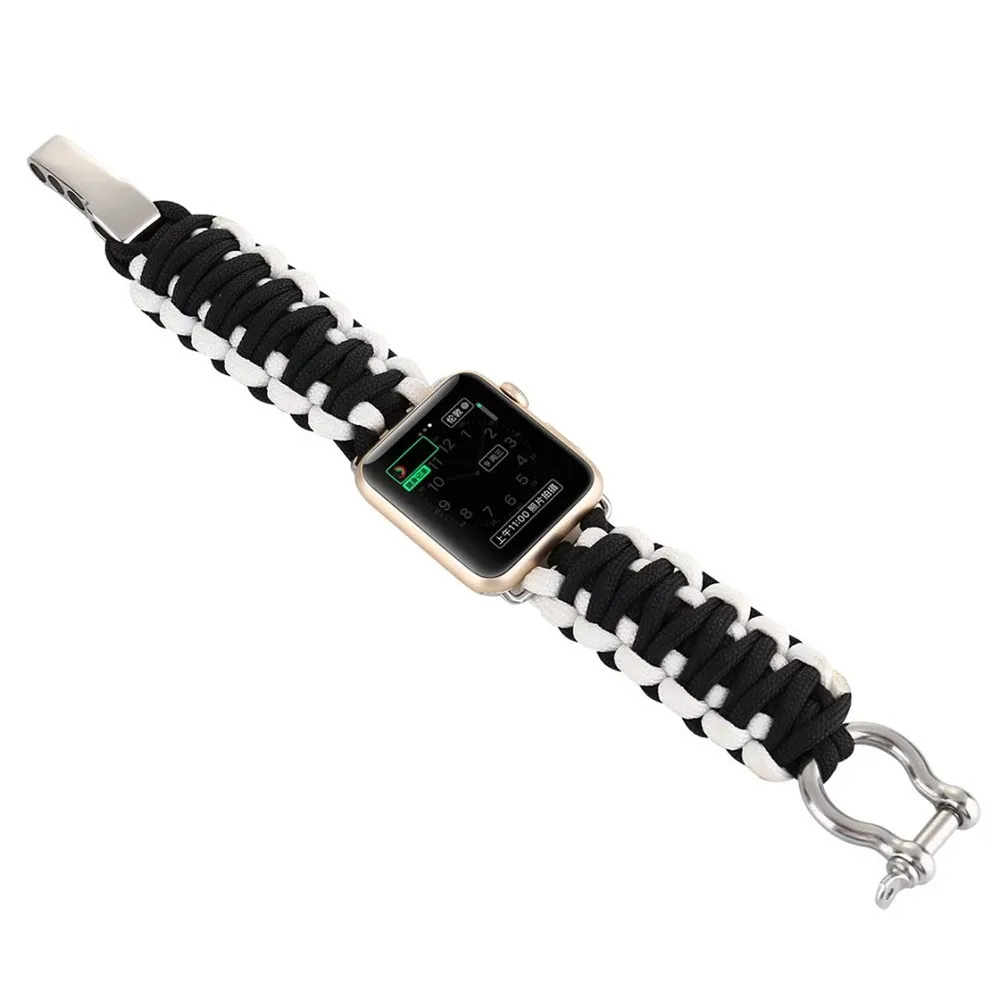 Ремешок для зонта Apple Watch Band 42 мм 38 44 40 нейлоновый спортивный браслет iWatch Series SE 6 5 4 3