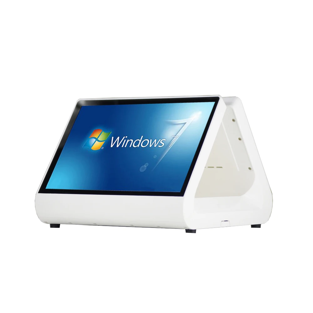 

windows 12"12" cash register//dual touch screen pos machine all in one linux for retail pos8812pro