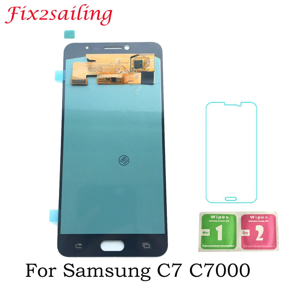 

For Samsung Galaxy C7 C7000 SM-C7000 Phones LCDS Display Touch Screen Full Digitizer Assembly C7 Amoled LCD Sensor Replacement