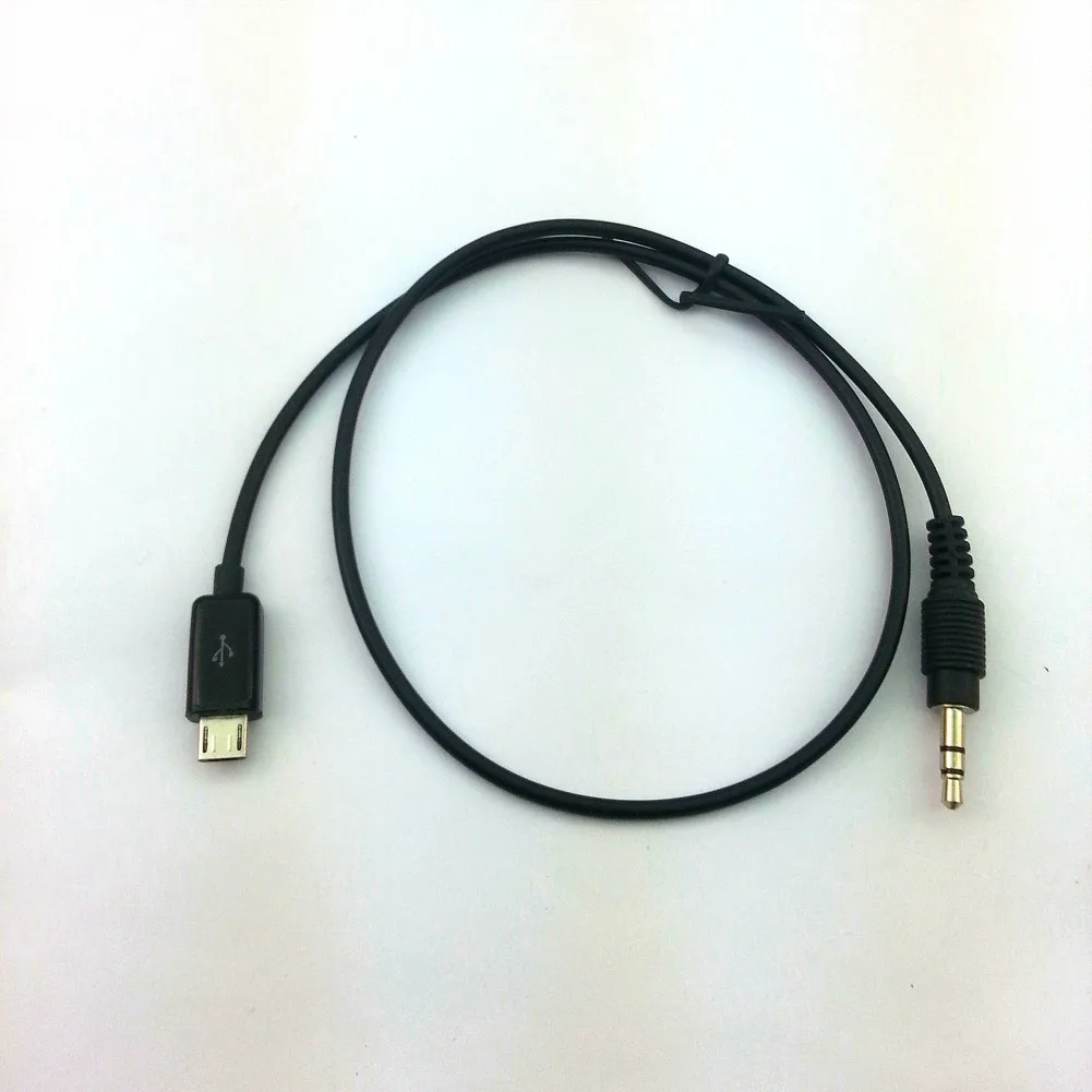 3.5mm male to Micro USB male Car AUX Audio Cable for Android/Mobile