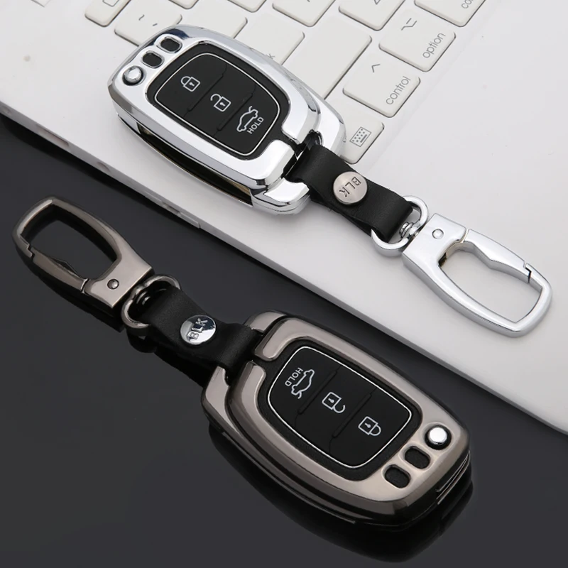 

Zinc alloy Car Remote Flip Key Fob Shell Cover Case For Hyundai Creta I10 I20 Tucson Elantra Santa Fe 2016 2017 2018