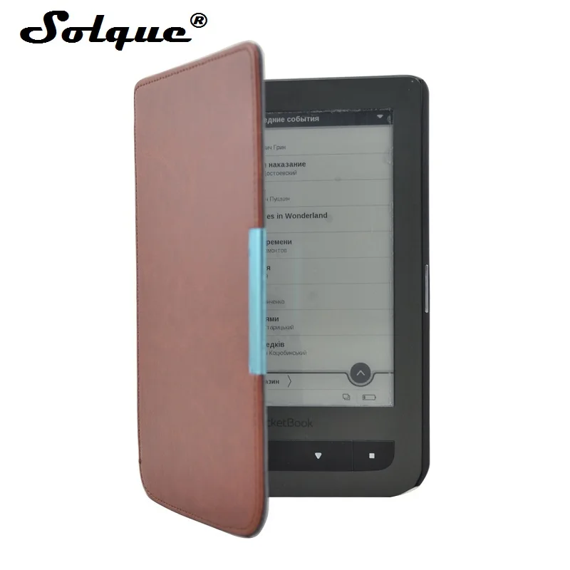 Solque из искусственной кожи книги чехол для Pocketbook 614 Ultra Slim магнит откидная крышка