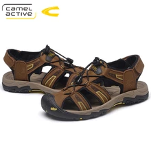 Camel Active/Новинка; высококачественные мужские сандалии; уличная Мужская обувь из натуральной кожи; Летняя мужская обувь; дышащие сандалии