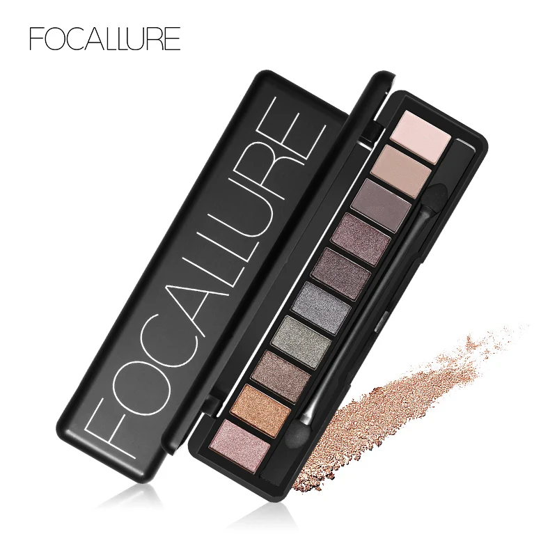 FOCALLURE New Pro 10 Colors Set Women Waterproof Makeup Eyeshadow Palette Eyebrow font b Eye b