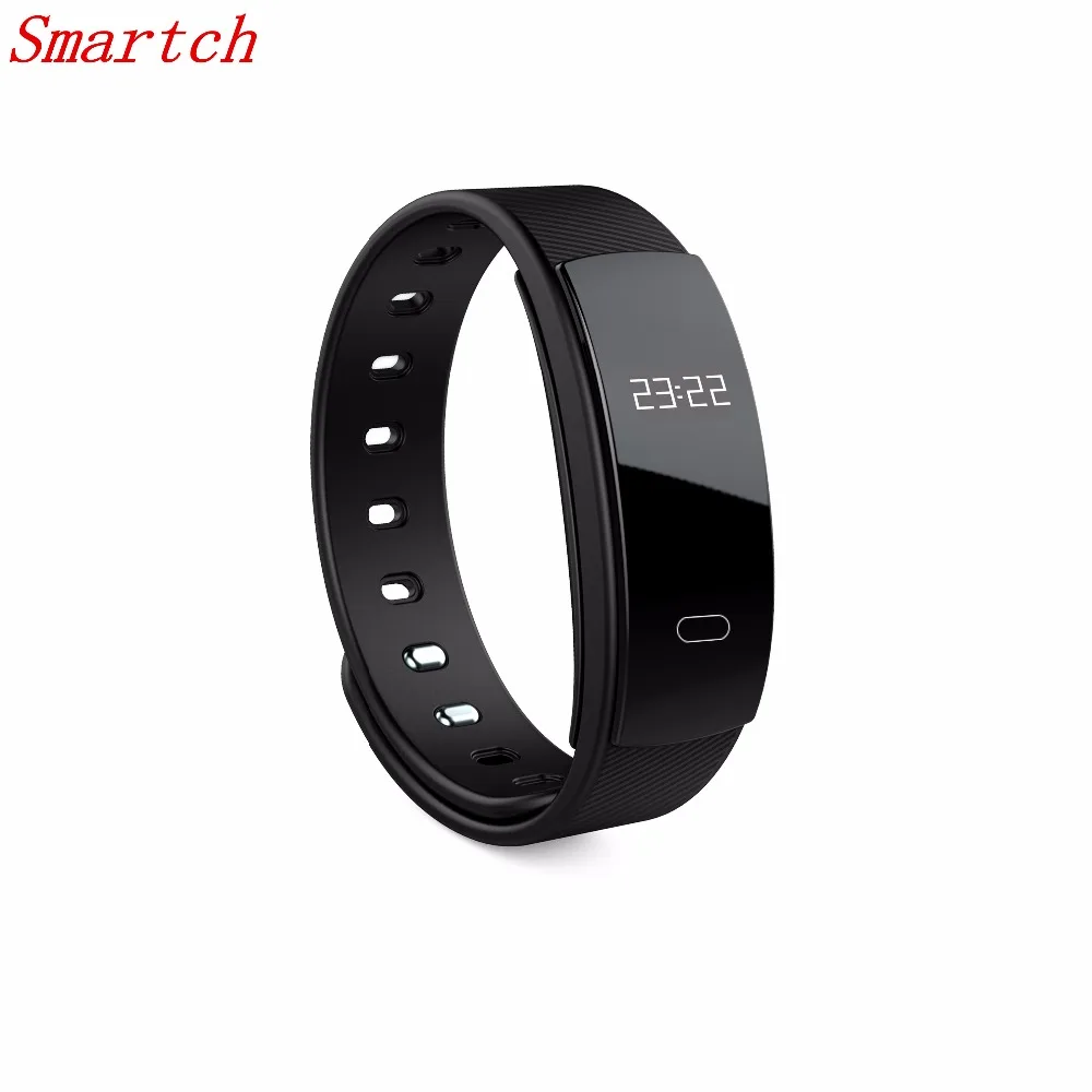 

Smartch QS80 Smart Bracelet Heart Rate Blood Pressure Fitness Tracker Smart Electronics 0.42 inch OLED Wristband for BT Phones
