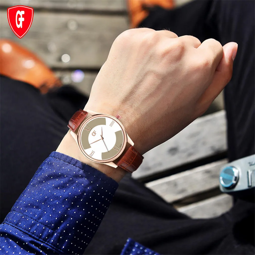 Хит продаж мужские часы с креативным циферблатом кварцевые наручные часы Move Мужские t часы для повседневного использования с простым