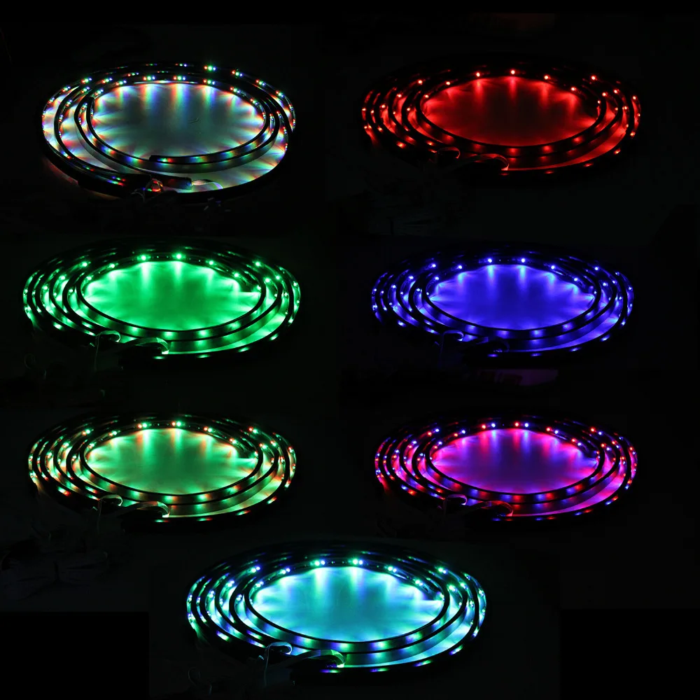 

7 Color LED Strip Under glow Underbody System Neon Lights Kit 48"x 2 & 36"x 2 (Color Multicolor)