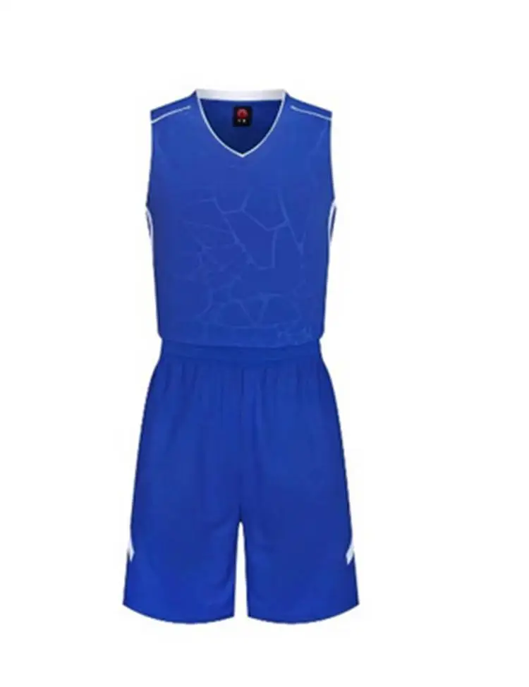 Новые бренды Мужская баскетбольная одежда комплект Джерси Спортивная рубашка баскетбольная тренировочная Джерси костюм дышащая спортивная экипировка - Цвет: Blue