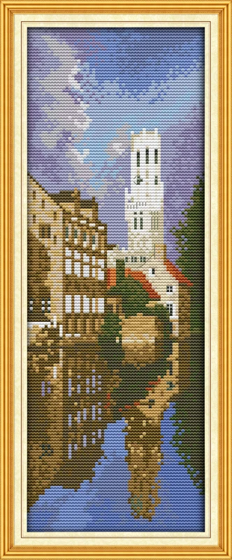 

Bruges,counted printed on fabric DMC 14CT 11CT Cross Stitch kits,embroidery needlework Sets, Home Decor