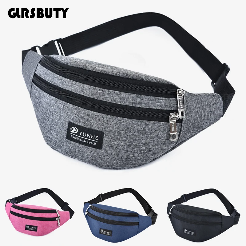 

2019 Women Fanny Pack GLRSBUTY Fashion Men Waist Bag Colorful Travel Bum Belt Bag Phone Zipper Pouch Packs